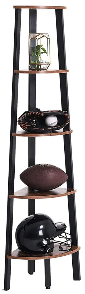 Sarokpolc TAYLOR 5 polc 159x34 cm, rusztikus barna