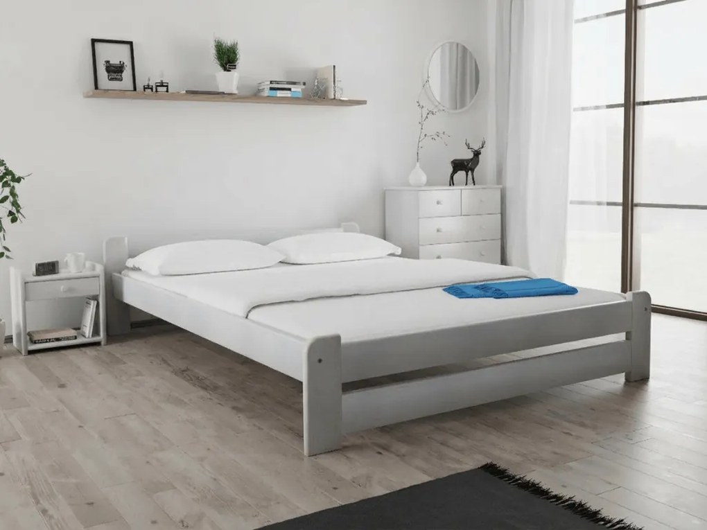 Emily ágy 120 x 200 cm, fehér Ágyrács: Léces ágyrács, Matrac: Coco Maxi 20 cm matrac