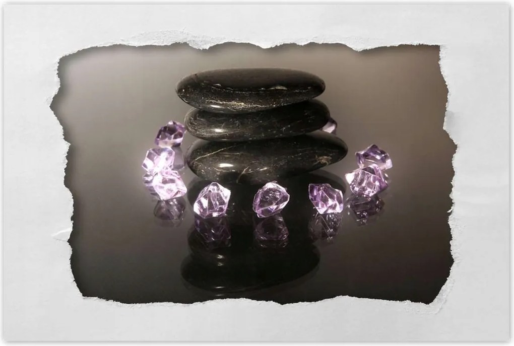 Poszterek 120x80 Lila kristályok