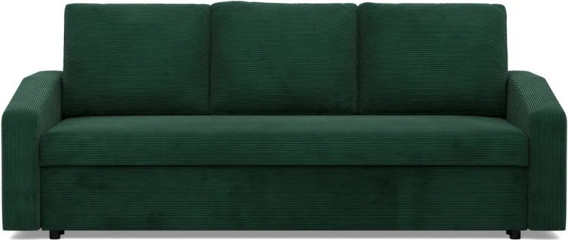 Zeus kanapéágy, kordbársony, hab töltet, döntött kartámasz, zöld