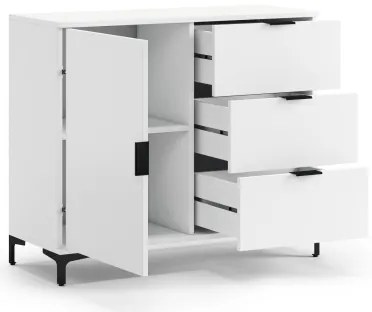 Fehér LORA fiókos komód