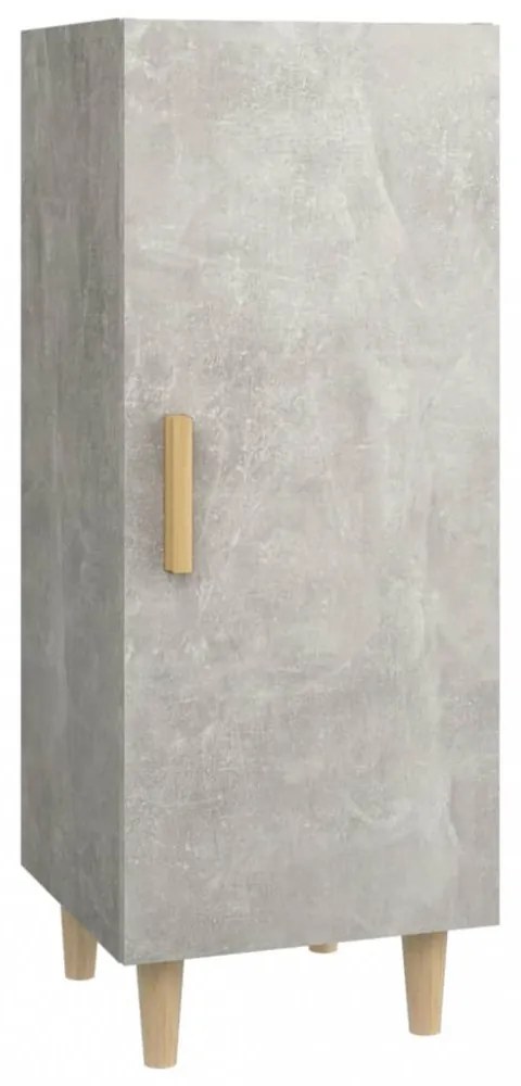 betonszürke szerelt fa tálalószekrény 34,5 x 34 x 90 cm