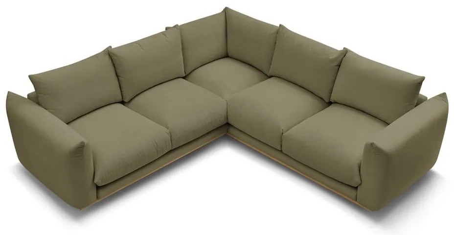 Világoszöld sarokkanapé Ernest – Bobochic Paris