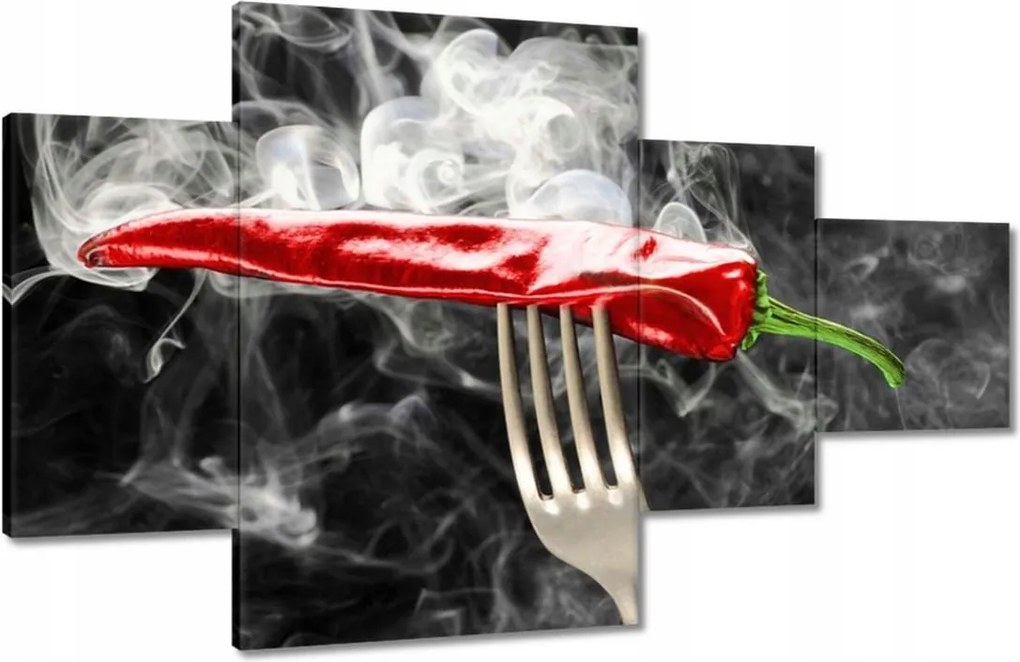 Vászonkép 130x80 Piros paprika Füst