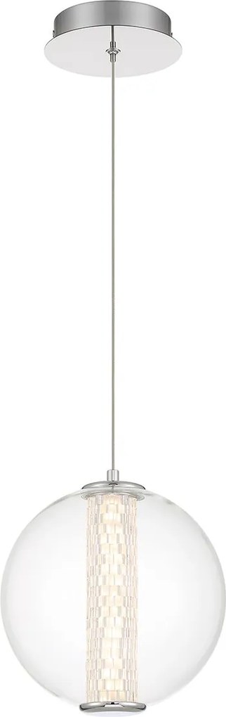 Quintiesse modern függeszték atomo csiszolt króm átlátszó elsqn-atomo-1p-pc