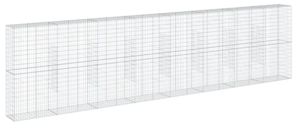 horganyzott vas gabion kosár fedéllel 800 x 50 x 200 cm