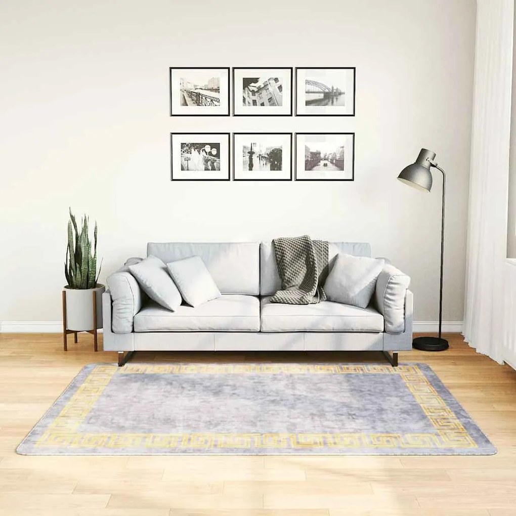 szürke csúszásmentes mosható szőnyeg 120 x 180 cm