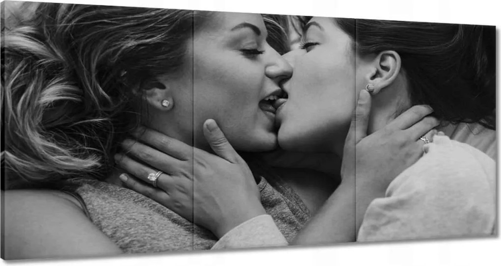 Vászonkép 180x90 Lányok csókja