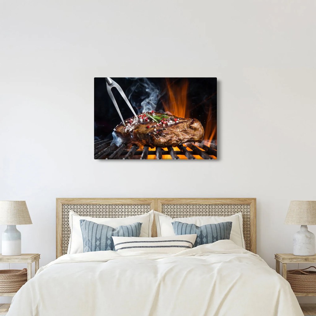 Egy sült steak képe (90x60 cm)