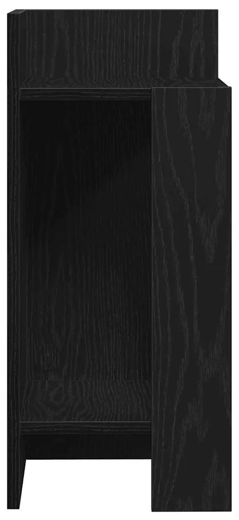 2 db fekete kisasztal polccal 25,5 x 27 x 60 cm
