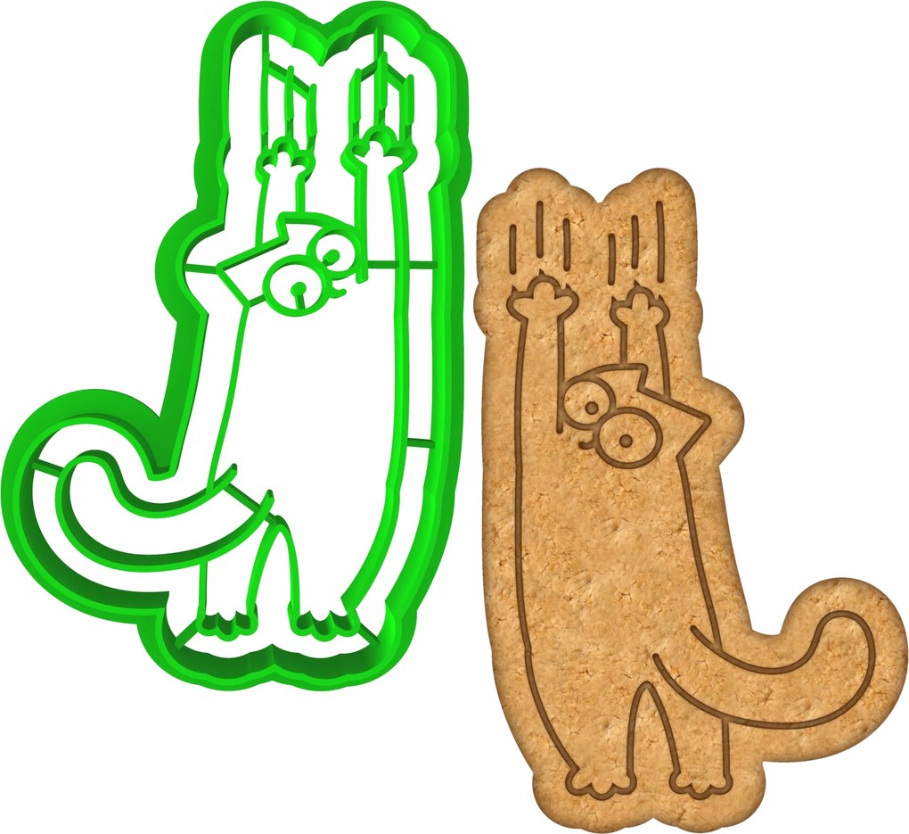 Forma Lyukasztó Sütemény- és Mézeskalácsvágó Halloween Cica Macska