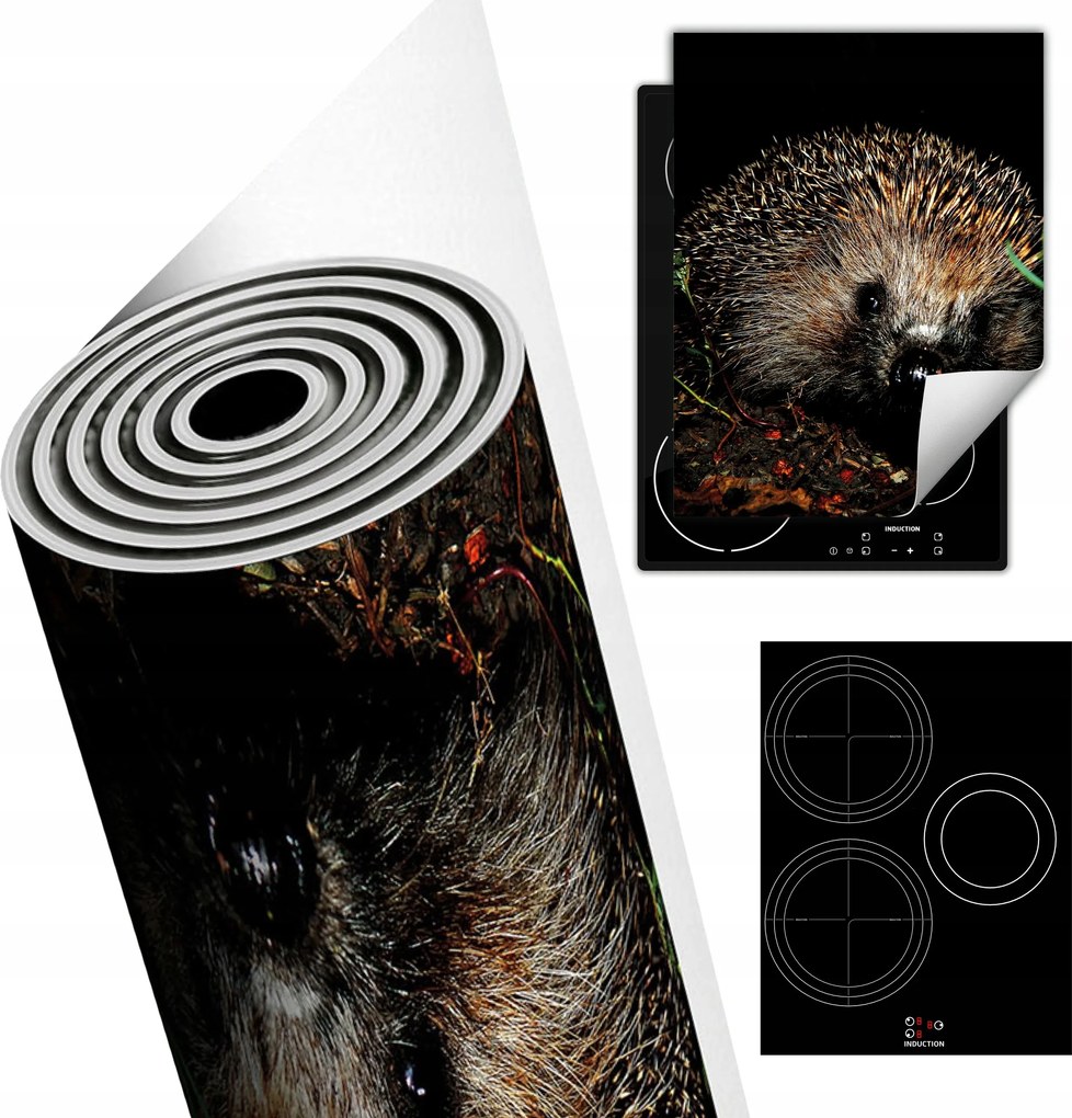 Tűzhelyvédő Szőnyeg Asztali Dekoráció 40x52 fekete sündisznó