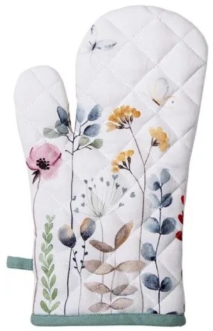 Edényfogó kesztyű 18x30cm, 100% pamut, Flowerbomb