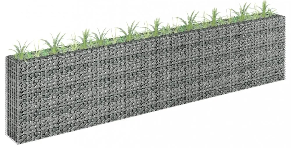 horganyzott acél gabion magaságyás 360 x 30 x 90 cm