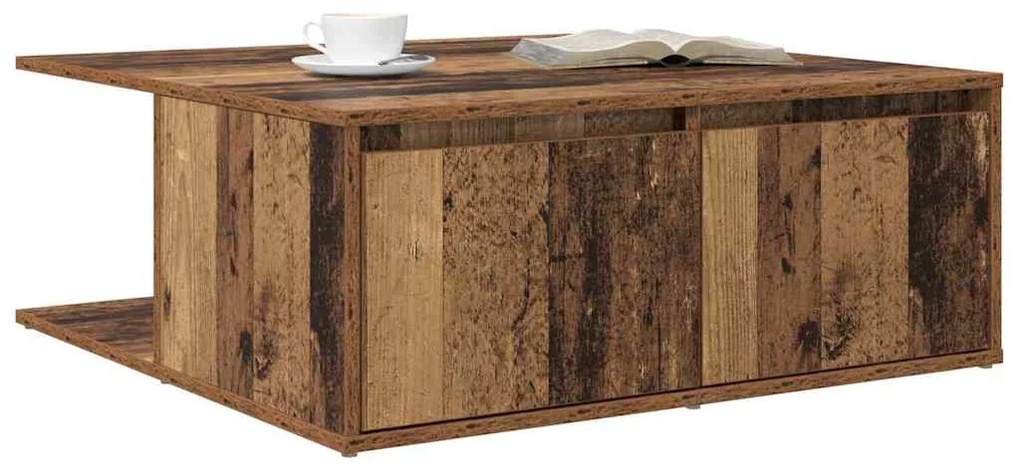 Dohányzóasztal with Drawer Öreg fa 80 x 80 x 31 cm Faanyag