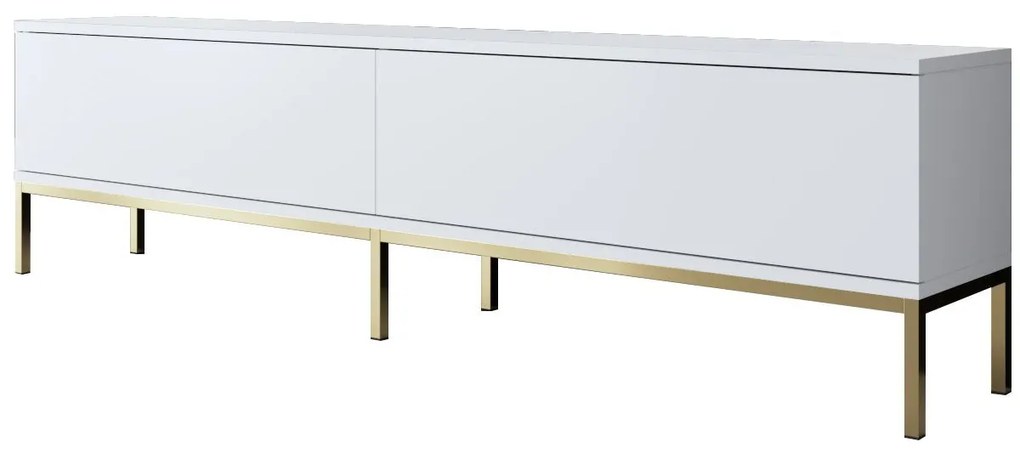 TV szekrény Lord - White, Gold