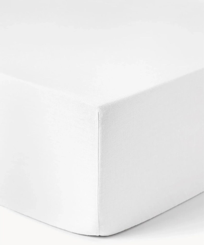 100 % lenvászon lepedő gumis Airy fehér 200 x 200 x 35cm