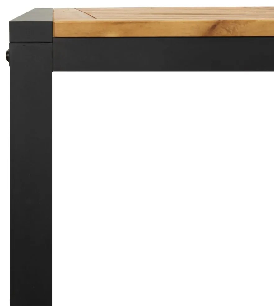 tömör akácfa kerti asztal U-alakú lábakkal 140 x 80 x 75 cm