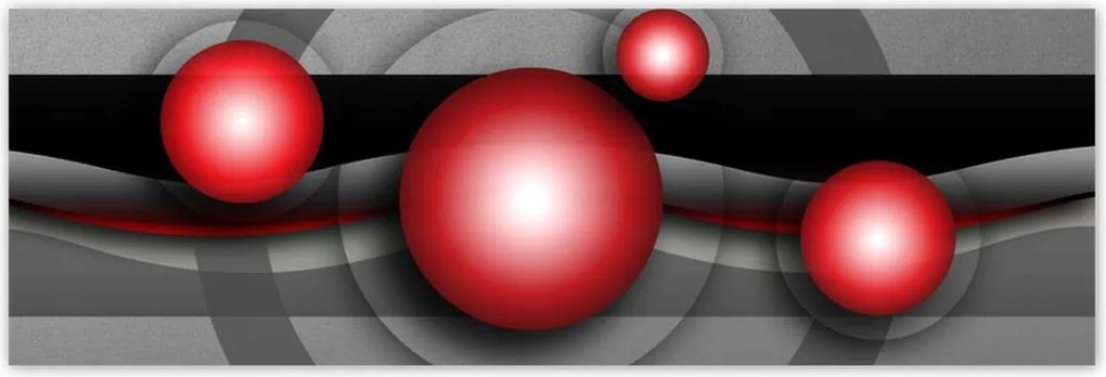 Poszterek 200x66 Piros gömbök Absztrakt
