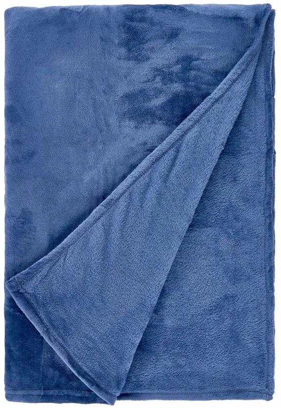 LAZY DAYS polár takaró, kék 150x200 cm