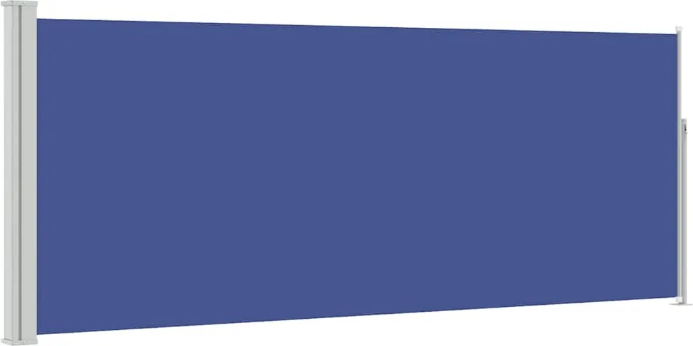 vidaXL kék behúzható oldalsó napellenző 120 x 300 cm