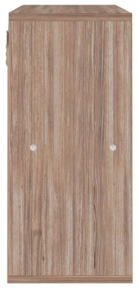 szürke-sonoma színű szerelt fa könyvespolc 60 x 27,5 x 59,5 cm