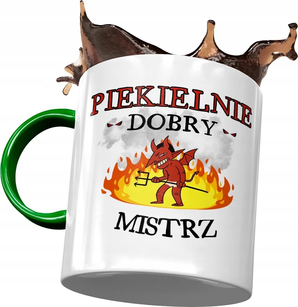 Zöld Bögre A Mesternek Pokolian Jó Mester Nyomtatott Fotóval