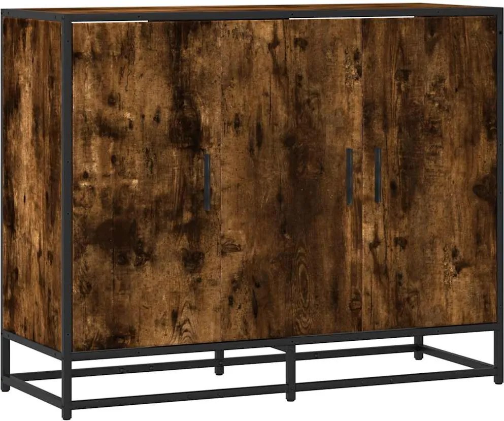 vidaXL sonoma tölgy színű szerelt fa tálalószekrény 94x35x76 cm
