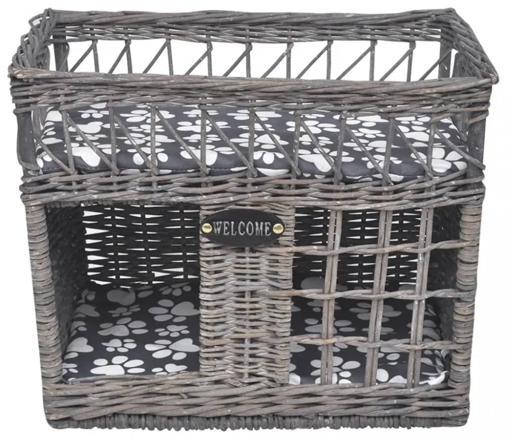 Szögletes macsa ház/ macska ágy párnával