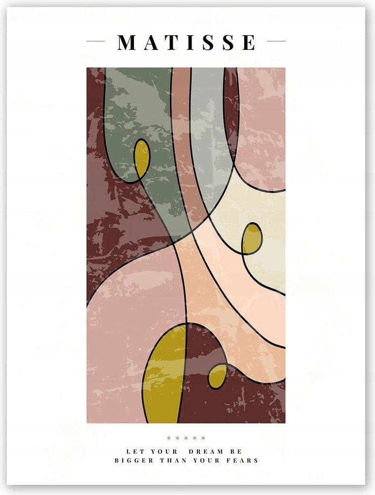 Boho színes absztrakt Poszter A2 59,4x42cm #T48