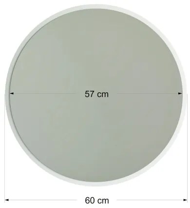 Fali tükör AYNA 60 cm fehér