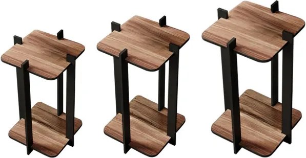 Virágállvány 3-dbos szett, szögletes