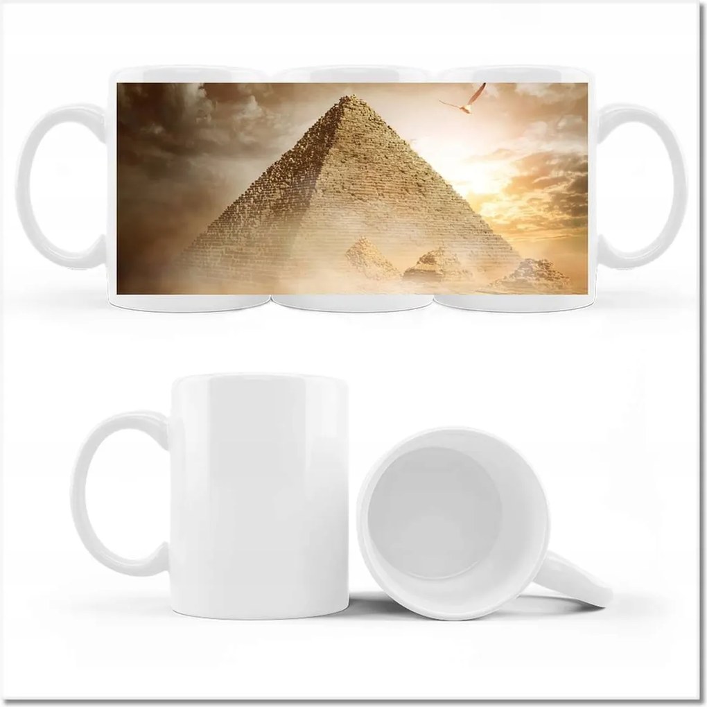 Képekkel ellátott bögre Egyiptomi piramis k. Géza