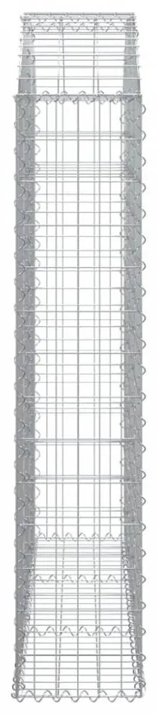 Íves horganyzott vas gabion kosár 150x30x140/160 cm