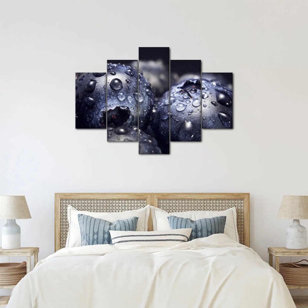Vízcseppekkel ellátott gyümölcs képe (150x105 cm)