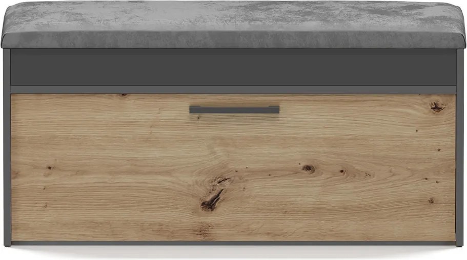 MIX Parma cipősszekrény, antracit-tölgy