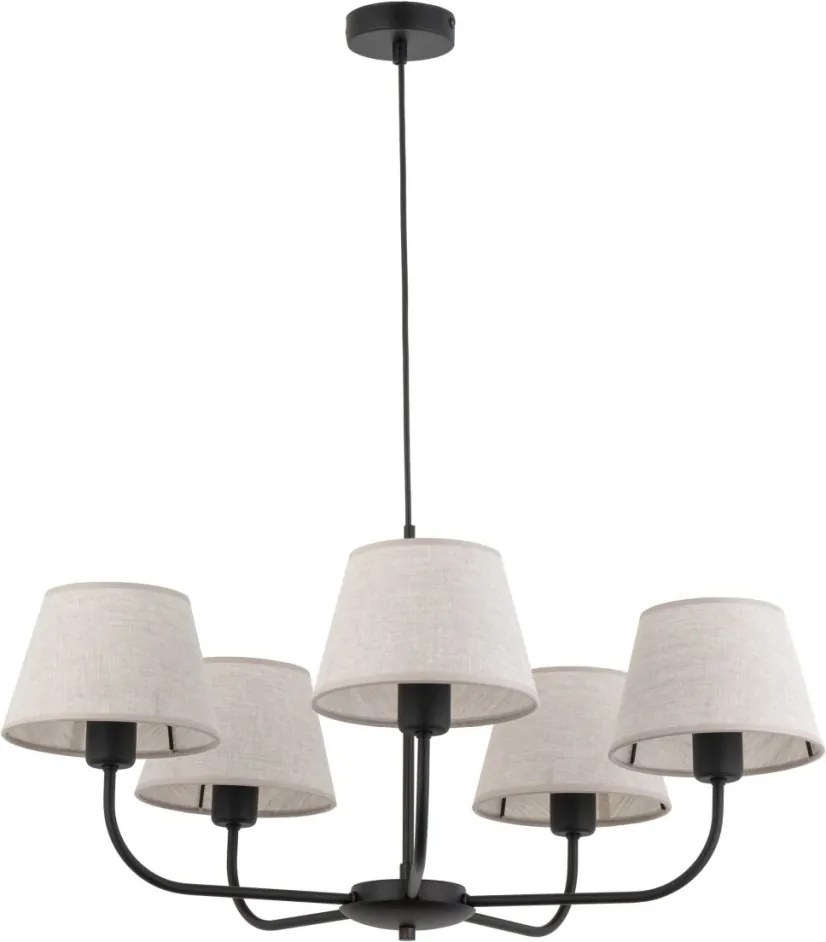 TK LIGHTING 3989 CHICAGO Modern Csillár Bézs, Fekete E27 IP20