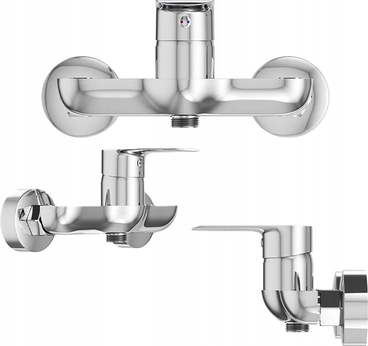 Csaptelep króm zuhany fali zuhany csaptelep Vito fürdőszoba ezüst