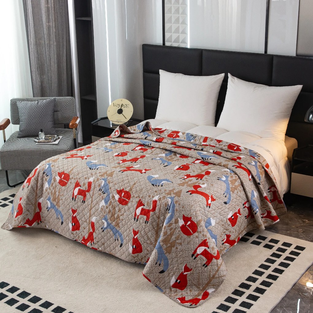 Ágytakaró RED FOX barna Méret: 170 x 210 cm