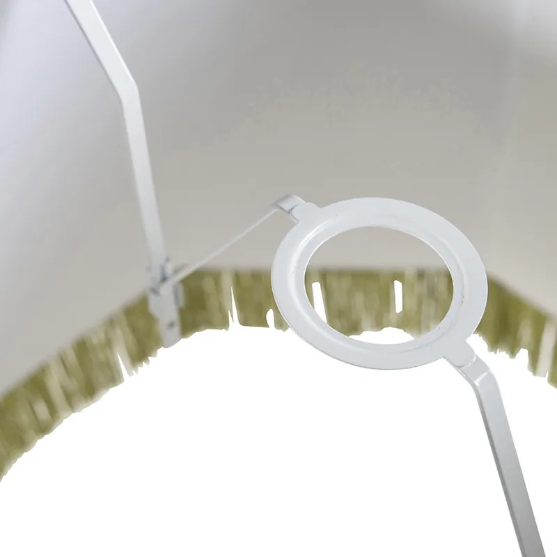 Selyem lámpabúra zöld 45 cm - Granny