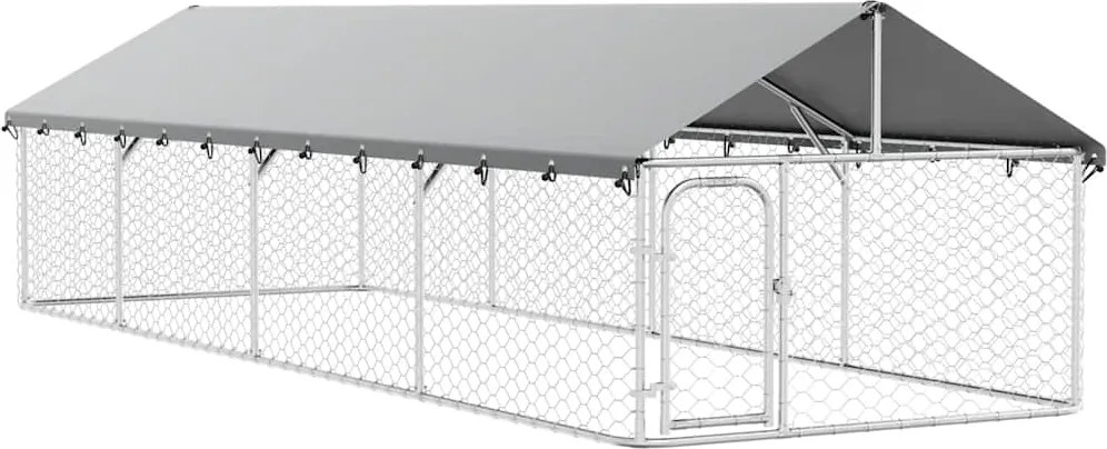 vidaXL kültéri kutyakennel tetővel 600 x 200 x 150 cm