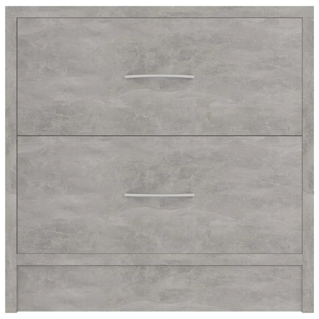2 db betonszürke szerelt fa éjjeliszekrény 40 x 30 x 40 cm
