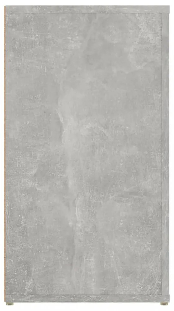 betonszürke szerelt fa tálalószekrény 100x33x59,5 cm