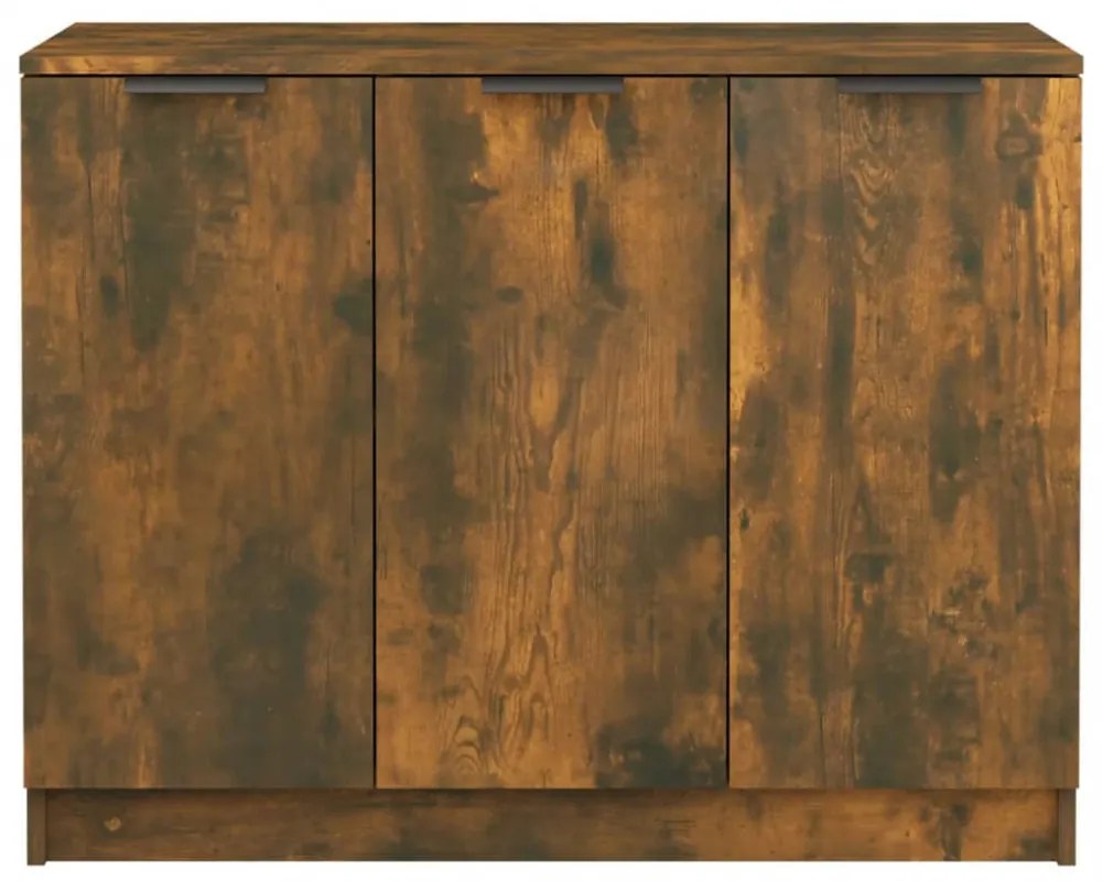 füstös tölgy színű szerelt fa tálalószekrény 90,5 x 30 x 70 cm