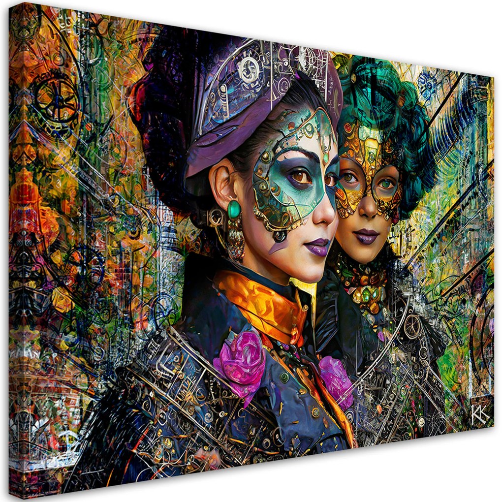 Gario Vászonkép Karneváli női absztrakció Méret: 100 x 70 cm