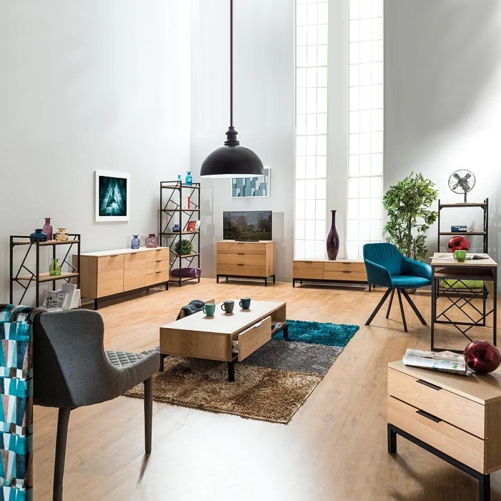 Tablo R3 99cm Könyvespolc Tölgy - Sötétbarna