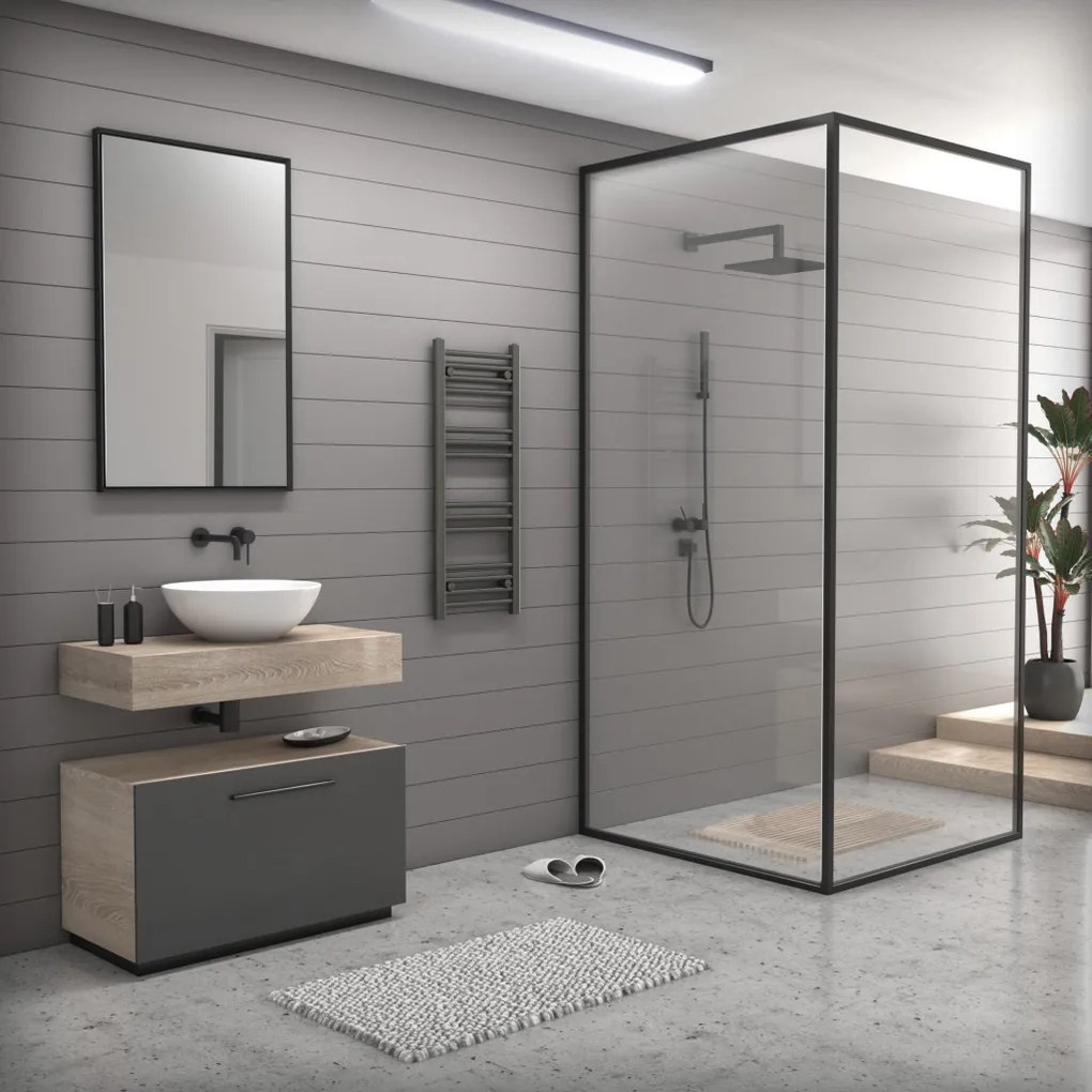 Grafitszürke 300x800mm törölközőszárítós fürdőszobai radiátor Welland Lux | Készletről | Gyors kiszállítással