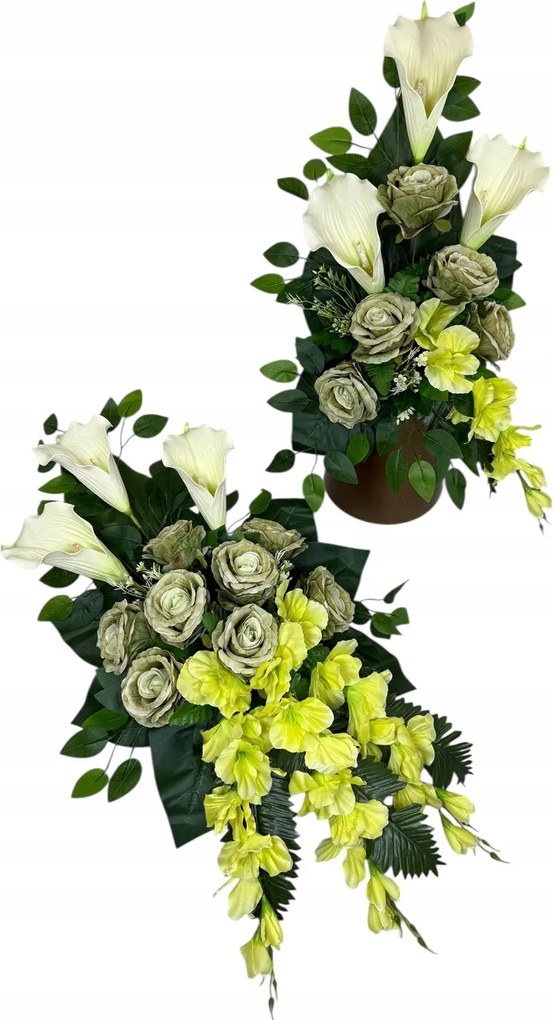 Csokor Nád Kompozíció Sír Temető Művirágok