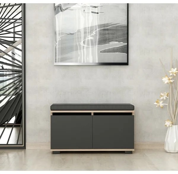 DRAGO cipőtároló 42x80 cm fekete/dió