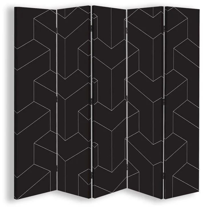 Gario Paraván Geometrikus formák Méret: 180 x 170 cm, Kivitelezés: Forgó paraván 360°